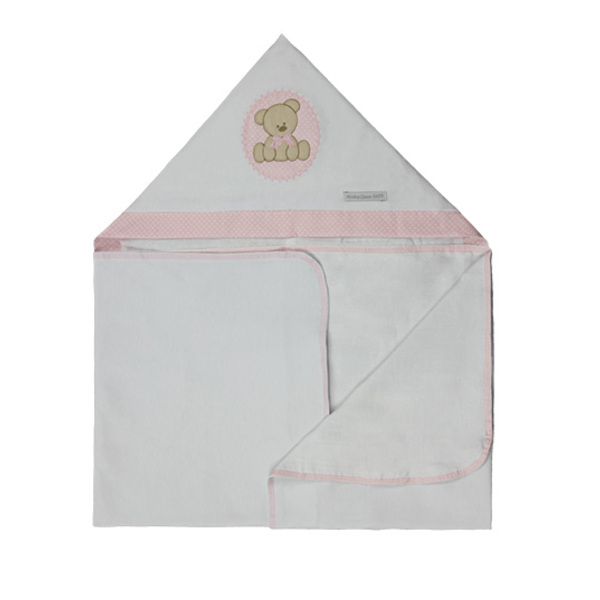 Toalha De Banho Infantil De Malha 100% Algodão Com Capuz - Ur