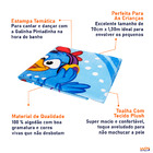 Toalha De Banho Infantil Velour Galinha Pintadinha 130x70 - Wp