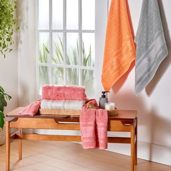 Toalha De Banho Jacquard Dianneli 340g/m² - Carmele Goiaba