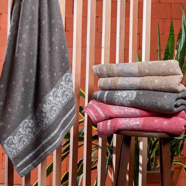 Toalha De Banho Jacquard Dianneli 380g/m² - Charm Cinza Grani