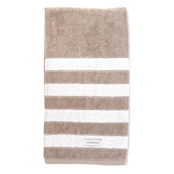 Toalha De Banho Listras Bege E Branco -  Buddemeyer
