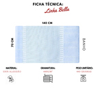 Toalha De Banho P/ Bordar - Bella - Aveludada - Azul Claro 48