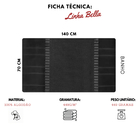 Toalha De Banho P/ Bordar - Bella - Aveludada - Preto 1563 -