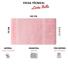 Toalha De Banho P/ Bordar - Bella - Aveludada - Rosa 5211 - D