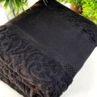 Toalha De Banho Para Bordar Karsten Melina Preta