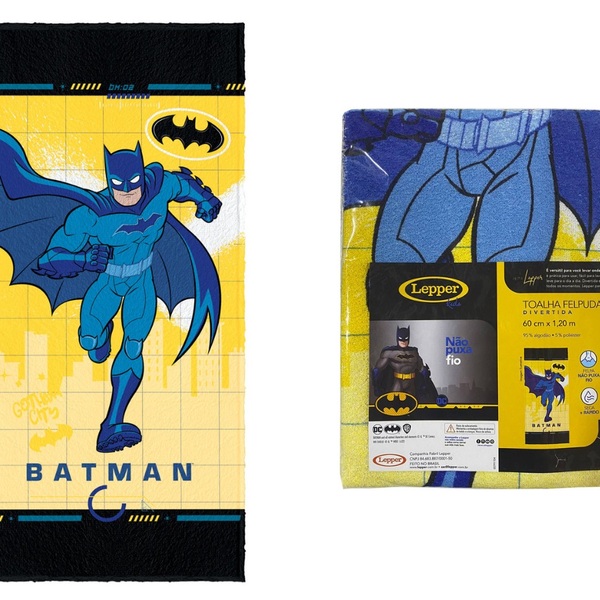 Toalha De Banho Personagens Estampada Menino Menina Batman Le