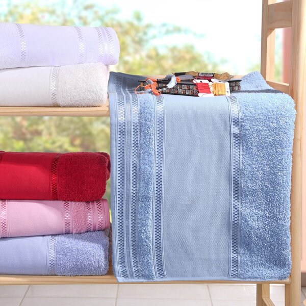 Toalha De Banho Ponto Cruz Algodão 68x135