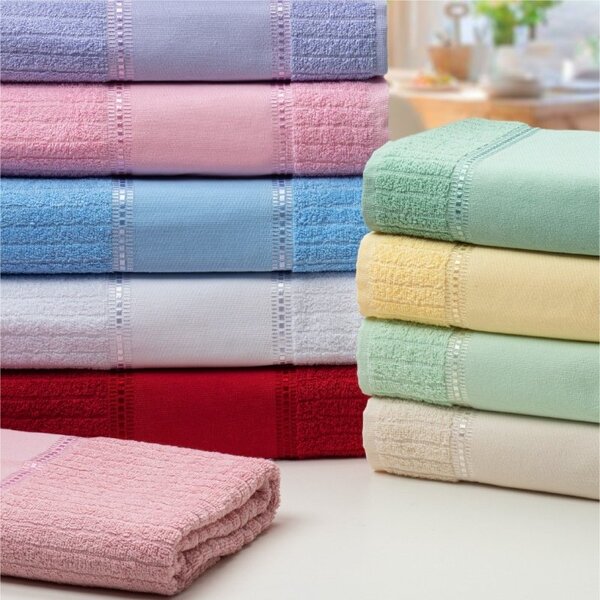 Toalha De Banho Ponto Russo E Pintura  390g/m² - Arte Canelad