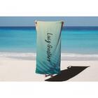 Toalha De Banho Verão Praia Azul Sombra Nome Luiz Gustavo