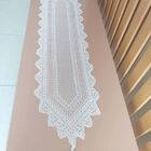 Toalha De Centro De Mesa Fina  137 X 32 Cm Renda Branca
