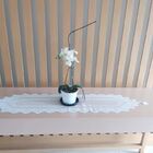 Toalha De Centro De Mesa Fina  137 X 32 Cm Renda Branca