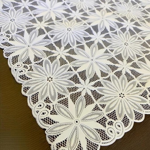 Toalha De Geladeira Pvc Rendado Bege 8 Unidades