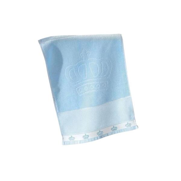 Toalha De Lavabo P/ Bordar - Baby Classic - Aveludada - Azul