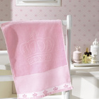 Toalha De Lavabo P/ Bordar - Baby Classic - Aveludada - Rosa
