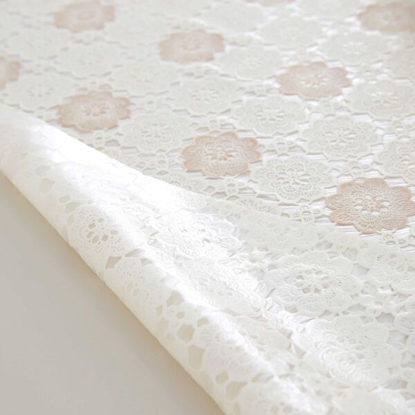 Toalha De Mesa 0,2mm 1,37m X 20m Colorida Flores Croche