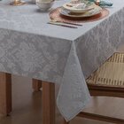 Toalha De Mesa 160x320 Damask Ligamento Cetim 12 Lugares Cinza