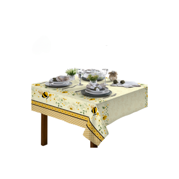 Toalha De Mesa 4 Lugares Quadrada Rústica Luxo 1,40x1,40m Abe