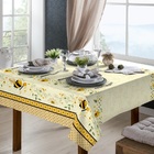 Toalha De Mesa 4 Lugares Quadrada Rústica Luxo 1,40x1,40m Abe