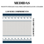 Toalha De Mesa 4 Lugares Quadrada Rústica Luxo 1,40x1,40m Flo