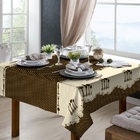 Toalha De Mesa 4 Lugares Quadrada Rústica Luxo 1,40x1,40m Tal