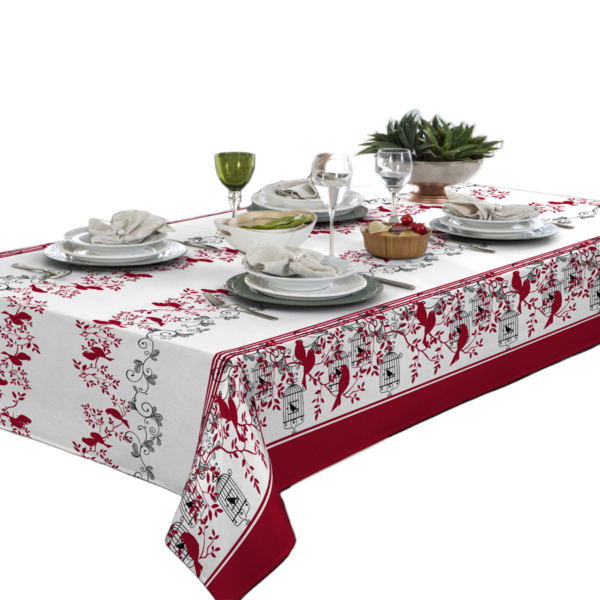 Toalha De Mesa 6 Lugares Retangular Rústica Luxo 1,40x2,10m P