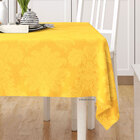Toalha De Mesa Amarela Medalhão Lisa Quadrada 1,40m X 1,40m T