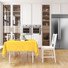 Toalha De Mesa Amarela Medalhão Lisa Quadrada 1,40m X 1,40m T