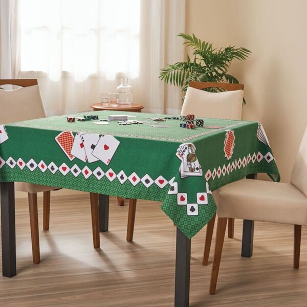 Toalha De Mesa Aveludada Jocker Baralho Poker Truco Lepper