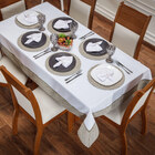 Toalha De Mesa Avulsa Luna Poá Caqui P/ 08 Lugares - Tecido O