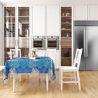 Toalha De Mesa Azul Valence Retangular 2,20m X 1,40m Tecido J