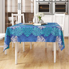 Toalha De Mesa Azul Valence Retangular 2,20m X 1,40m Tecido J
