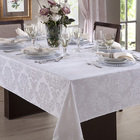 Toalha de Mesa Branca Jacquard Impermeável Home Design Egeo 1