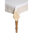 Toalha De Mesa Chamonix Branco/bege Quadrada 140x140