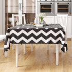 Toalha De Mesa Chevron Preta Estampada Retangular 2,20m X 1,4