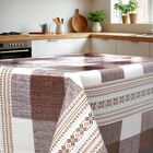 Toalha De Mesa Classic Rolo 1,37m X 20m Xadrez Marrom Kapazi