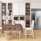 Toalha De Mesa Clássica Medalhão Retangular 2,20m X 1,40m Tec