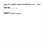 Toalha De Mesa Dália Branco / Lilás Quadrada 1,40m X 1,40m