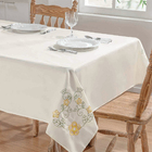 Toalha De Mesa Dália Palha / Amarelo Retangular 2,50m X 1,40m