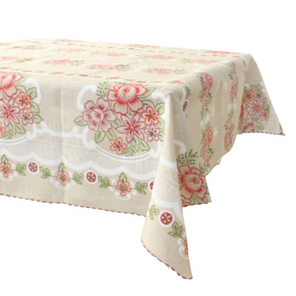 Toalha De Mesa De 4 Lugares Tecido Linhão Quadrada Estampada