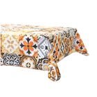 Toalha De Mesa De 4 Lugares Tecido Verona Quadrada Estampada