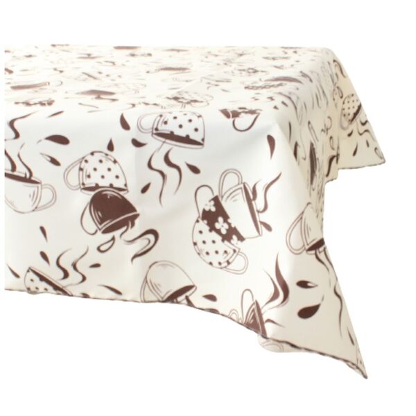 Toalha De Mesa De 6 Lugares Tecido Oxford Retangular Estampada