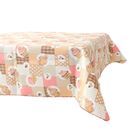 Toalha De Mesa De 6 Lugares Tecido Oxford Retangular Estampada