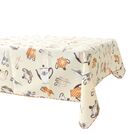 Toalha De Mesa De 6 Lugares Tecido Oxford Retangular Estampada