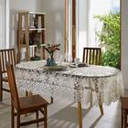 Toalha de Mesa de Renda Oval 1,50m x 2,70m Marfim