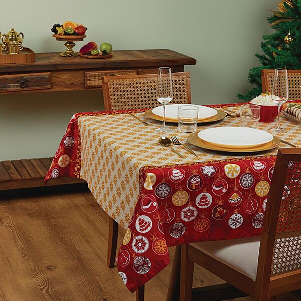 Toalha De Mesa Enfeites 1 40 X 2 50 M Lepper Vermelho Un
