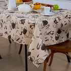 Toalha De Mesa Estampada Café - 140x200cm