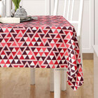 Toalha De Mesa Estampada Vermelha Quadrada 1,40m X 1,40m Teci