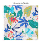 Toalha De Mesa Floral Estampada Quadrada 1,40m X 1,40m Tecido
