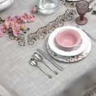 Toalha De Mesa Guipere Cannes 170x320 Branco Kacyumara