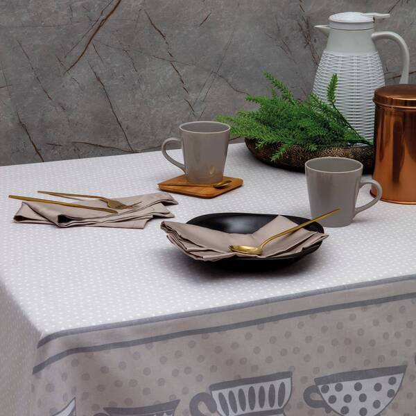 Toalha De Mesa Impermeável Cups 160x160cm Kacyumara